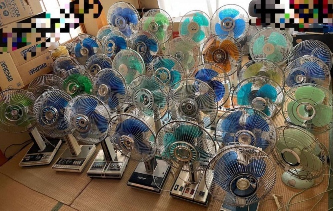 壮観！！（写真は扇風機、換気扇収集家さん提供）