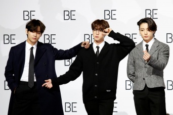 ※BTSのV、ジン、Jung Kook （向かって左から）。写真：ロイター/アフロ