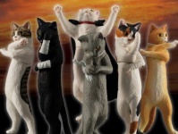 鎮まれ…俺の右手…！中二病を発症した猫のフィギュアがカプセルトイに登場「厨二猫（ちゅうにびょう）」