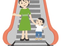 「手をつないでステップの中央に...」とアナウンス