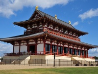 平城京の復元大極殿（m-louisさん撮影、Flickrより）