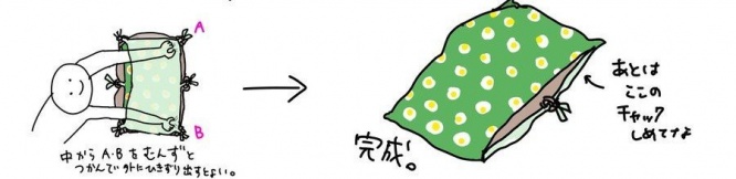 コツは角を掴むこと（画像はたぬ￡ポンド＠tan_uk_ijiruさん提供）