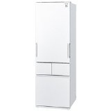 シャープ 410L 4ドア冷蔵庫（ピュアホワイト）SHARP プラズマクラスター冷蔵庫 どっちでもドア SJ-GT41B-W