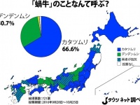 「蝸牛のことなんて呼ぶ？」調査結果（Jタウンネット調べ）