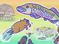 アレな生態系日常漫画「いぶかればいぶかろう」第42回：淡水魚がいっぱい！栃木県のなかがわ水遊園に行ってきたよ！