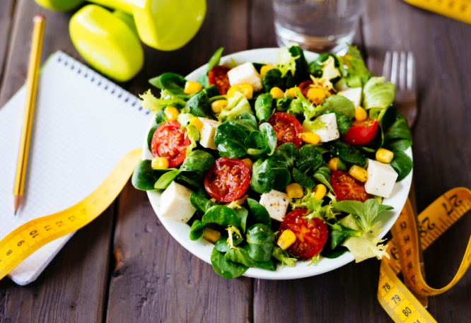 Healthy fitness salad