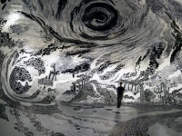 吸い込まれたい！マーカーペンだけで空間を埋め尽くした360度水墨画のようなモノクロームの部屋