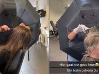 美容師が傘を防護服代わりに接客、オランダの新型コロナウイルス対策（オランダ）