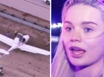 渋滞中の高速道路に緊急着陸した“元ポルノ女優”？
