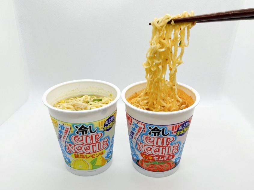 注目の新作『冷しカップヌードル』2種を食べ比べ！気になる麺の食感はいかに？