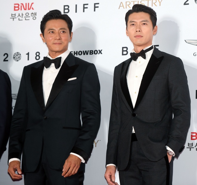 ※チャン・ドンゴンとヒョンビン。写真:アフロ