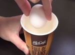 【超簡単レシピ】マックカフェのカップで温泉たまごを作る方法！