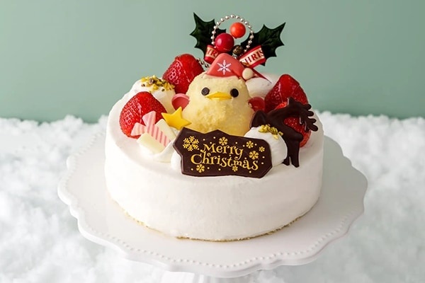 愛らしい「ぴよりん」のクリスマスケーキが今年も登場。新しく「あわてんぼうのぴよりんサンタ」が仲間入り