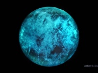 木星の衛星エウロパは暗闇の中で輝いている（NASA）
