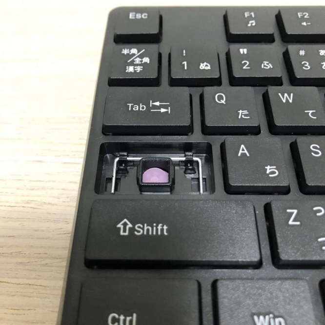 無効化（物理）されたCapsLockキー（写真はトヨマネさん提供）