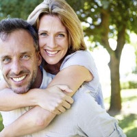 A happy mature couple spending quality time in the park