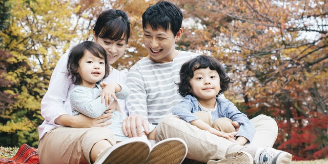 親子で紅葉見物