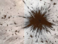 火星にできた放射状に広がる謎のクレーター。巨大な隕石が衝突した可能性（米研究）