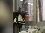 こんなこともあるのか…！　ビルの窓拭きをしてたら、中にいた女性が…