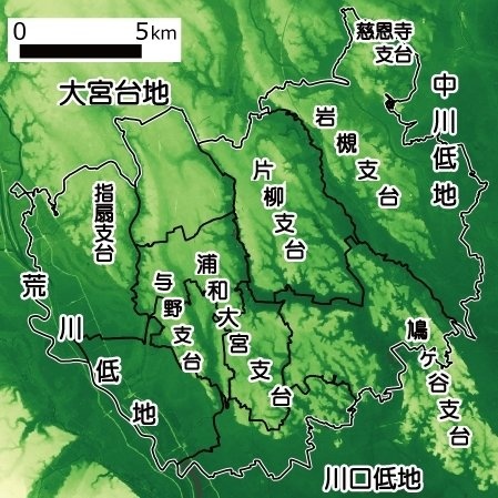 左上が大宮台地（VSA-itama-1710さん作成