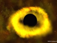 星をズタズタに引き裂くブラックホールの不気味な姿が観測される（NASA）