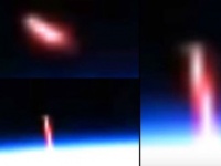 ロンギヌスの槍系？国際宇宙ステーションに搭載されたカメラがとらえた大気から飛び出すピンク色の謎の発光物体