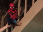 小さなスパイダーマン見参！なりきりながら家の中を飛び回る姿がかわいすぎる