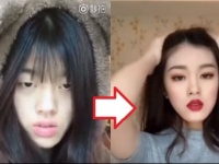 布をひるがえすとそこに現れるのは理想の自分！？アッと驚く瞬間変身チャレンジが中国のSNSで大流行中