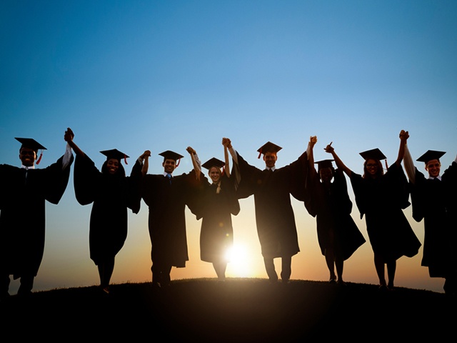 Group Of Diverse International Students Celebrating Graduation