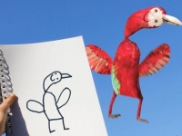 子供の絵を立体的に具現化するシリーズが更なる発展を遂げていた。