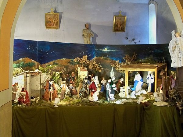 聖堂に飾られた「降誕場面」（フランス）