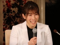 引退会見での吉田沙保里さん（2019年1月10日、J-CASTニュース撮影）