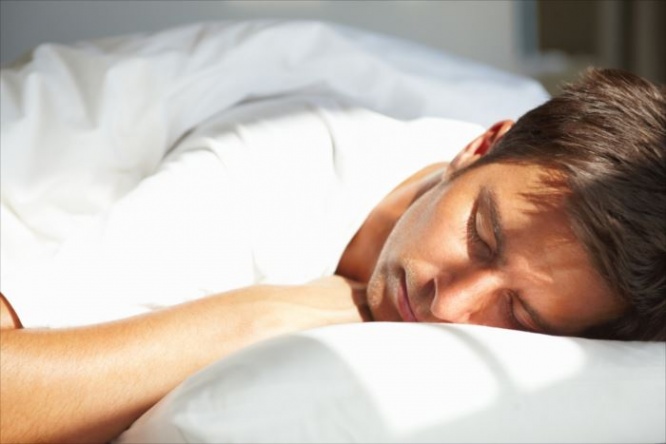 Portrait of a young man sleeping