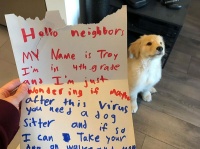 「コロナが落ち着いたらこの犬のペットシッターをさせてくれませんか？」10歳少年の愛らしい手紙が届く（アメリカ）