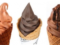 バレンタインにソフトクリーム