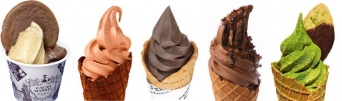 バレンタインにソフトクリーム