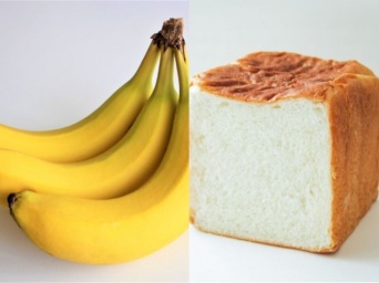 食パンとバナナがケーキに？（画像はイメージ）