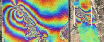 JAXAの観測衛星がカリフォルニア・リッジクレスト地震後の地表の変化を可視化（アメリカ）