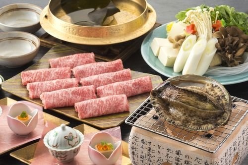 大阪新阪急ホテル「鮑の炭火焼き」「黒毛和牛のしゃぶしゃぶ」など（PRTIMESプレスリリースより）