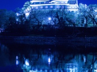 夜の岡山城（Takuma Kimuraさん撮影、Flickrより）