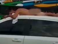 不倫の代償はプライスレス。妻に浮気がばれ、車の屋根に裸でくくりつけられ、市中引き回しされた男性（コロンビア）