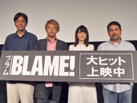左から岩浪美和音響監督、吉平"Tady”直弘副監督、花澤香菜、瀬下寛之監督。
