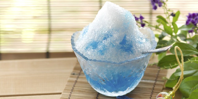 ブルーハワイのかき氷