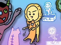 アレな生態系日常漫画「いぶかればいぶかろう」第14回：子がっこと猫と。いぶり家の日常