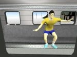 【物理エンジン】走る電車の中でジャンプしたらどうなるかを様々なパターンで実験！