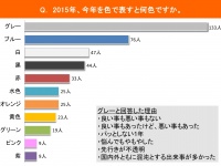 2015年を表す色、3位は「白」、2位は「ブルー」、1位は何色！？『2015年を振り返るアンケート調査』