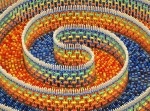 １万５０００個のブロックを使った“立体スパイラルドミノ”が鳥肌モノ