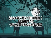 2024年7月21日は満月！月の出時、いつもよりオレンジ色に見えるかも
