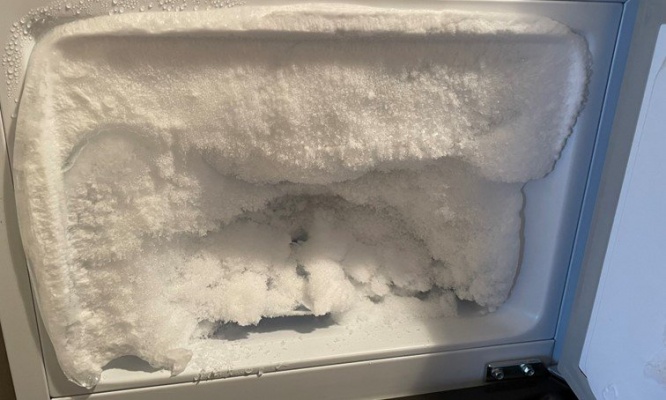 「そうはならんやろ」「遭難してない？」　数か月使ってない冷凍庫を開けたら→まるで「雪国」