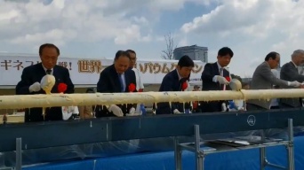 挑戦の様子（広島みなとフェスタ公式ツイッターより）